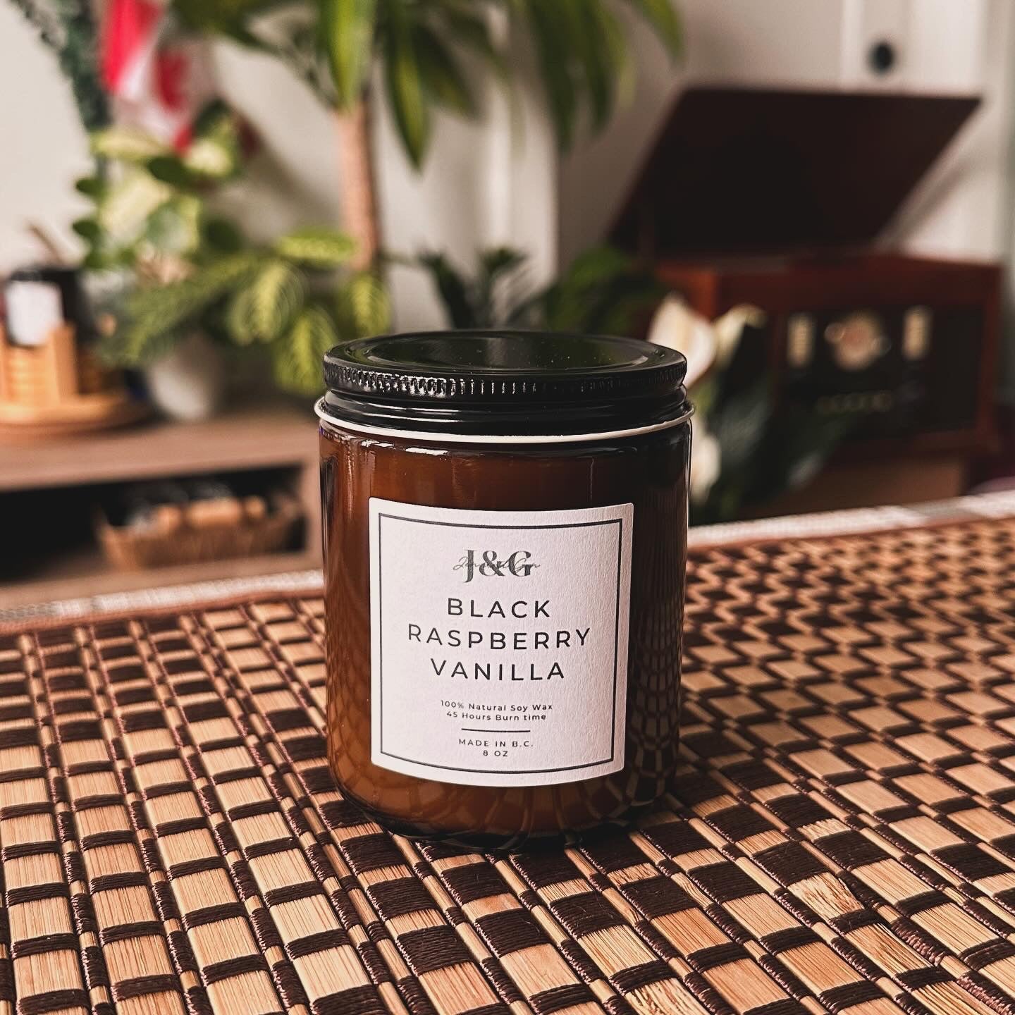 Black Raspberry Vanilla Scented Soy Candle