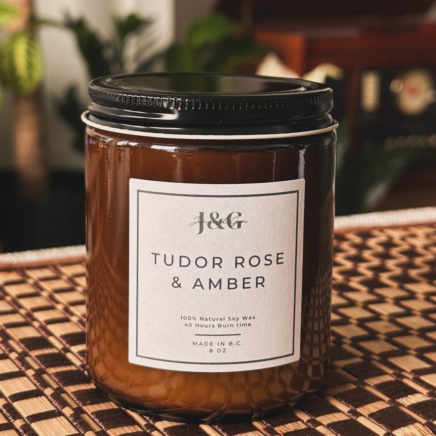 Tudor Rose and Amber Scented Soy Candle