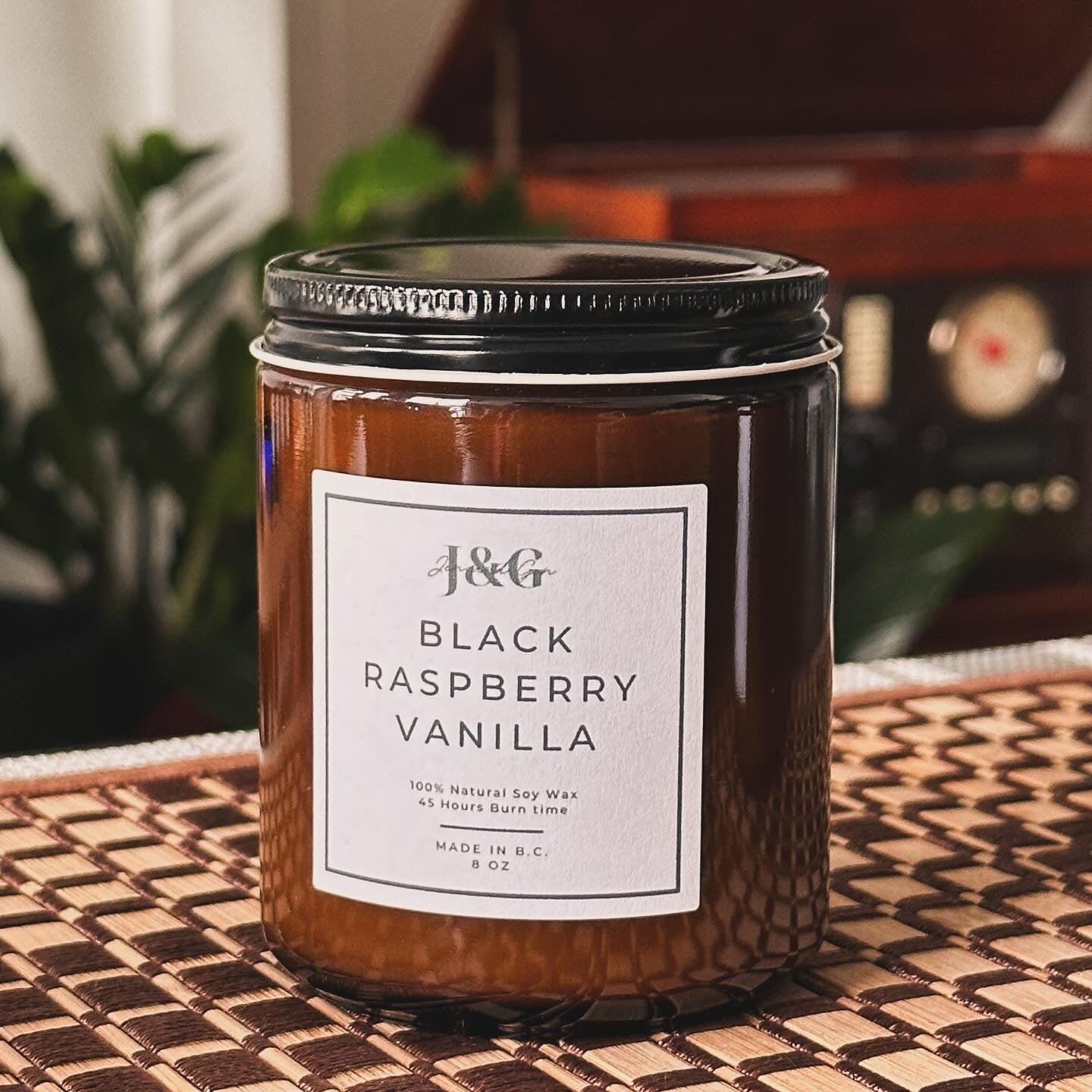 Black Raspberry Vanilla Scented Soy Candle