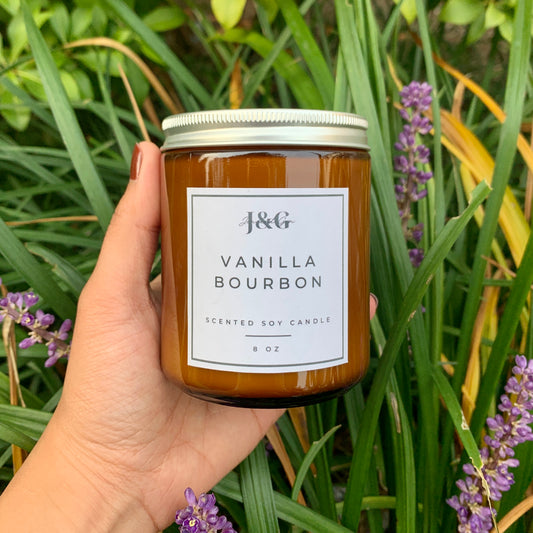 Vanilla Bourbon Scented Soy Candle